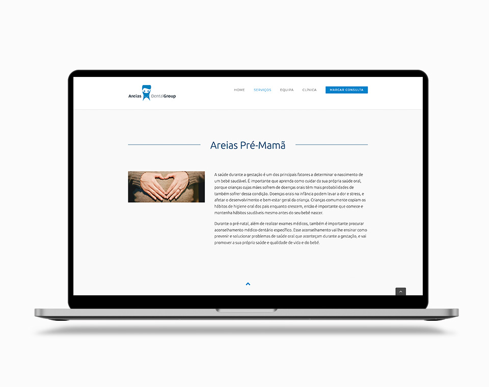 Clinica Areias Dental Group website